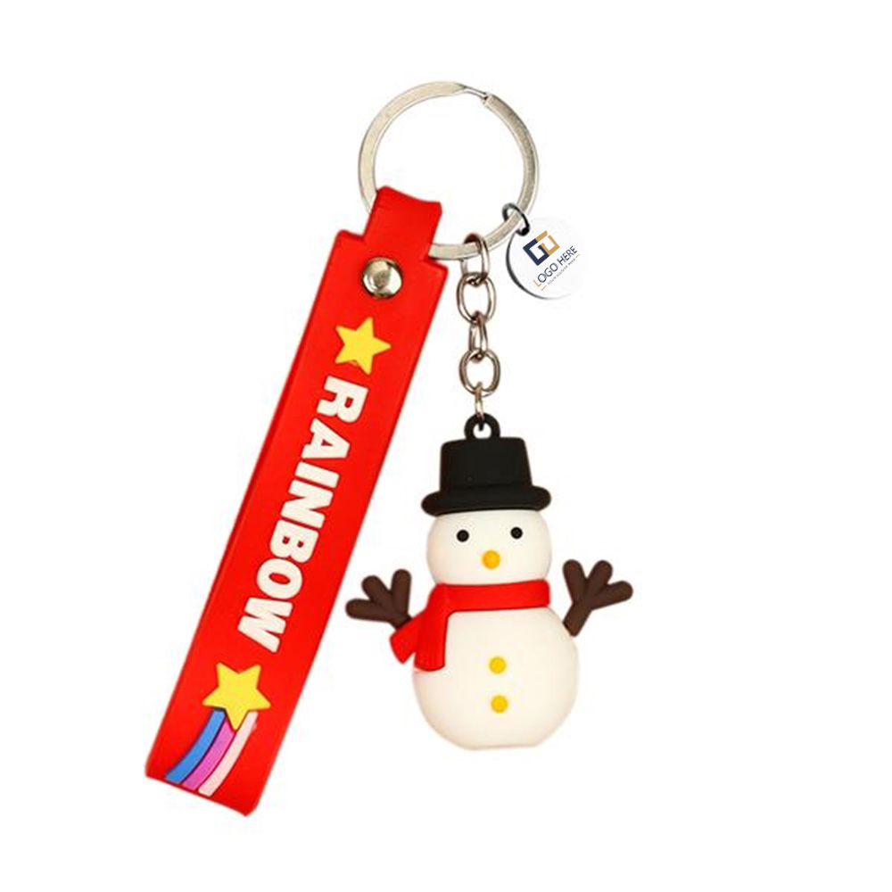 Ornamental Holiday Keyring Wristlet Lanyard Keychain Snow Logo