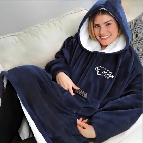 Personalized Oversized Unisex Sherpa Blanket Hoodie