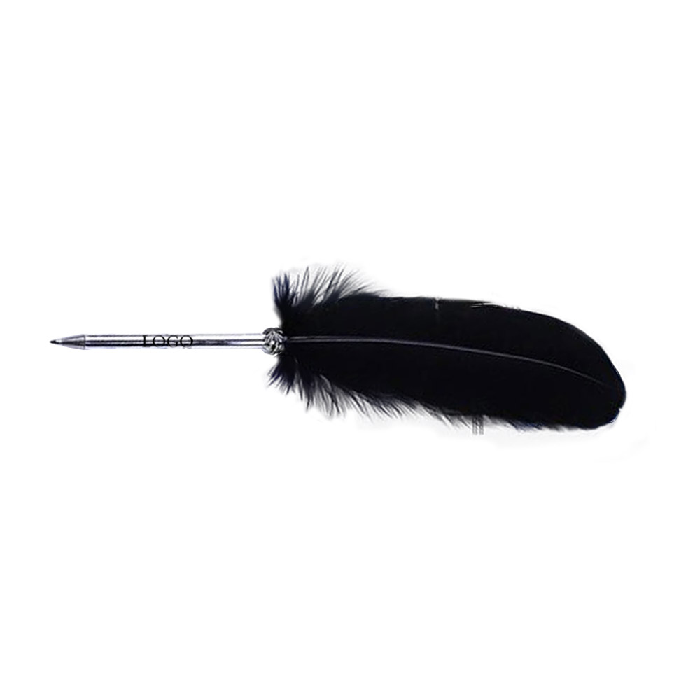 Feather Goose Stationery Pen Black Logo