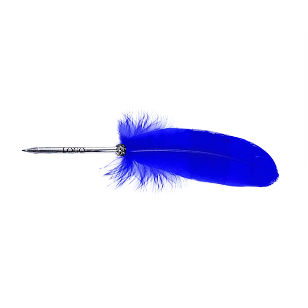 Feather Goose Stationery Pen Blue Logo