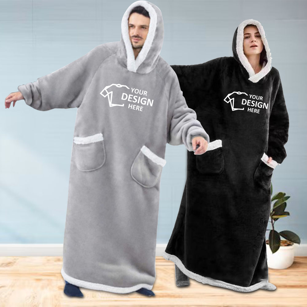 Customized Long Sleeves Wearable Warm Blanket