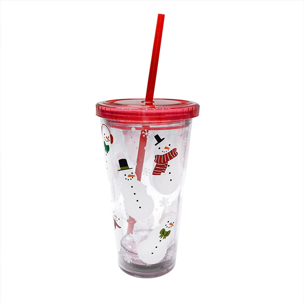 LED Light Up Flashing Drink Cup With Straw 16