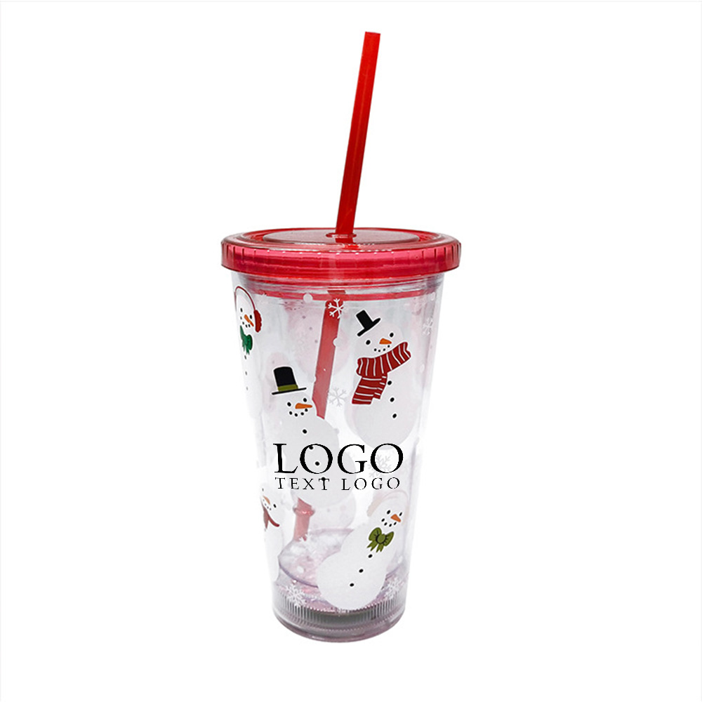 LED Light Up Flashing Drink Cup With Straw 16