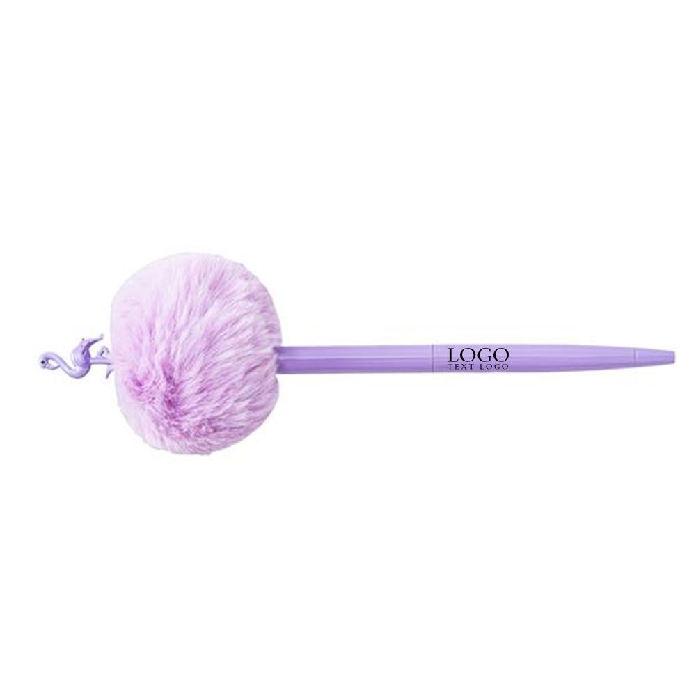 Stylus Bamboo Ballpoint Pen Purple Logo