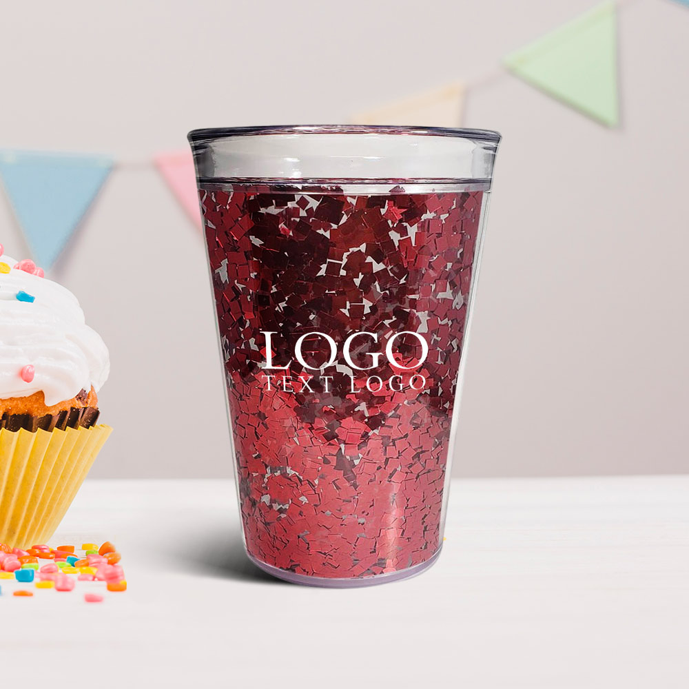 15 Oz  Shimmer Acrylic Glitter Tumbler Free Shipping