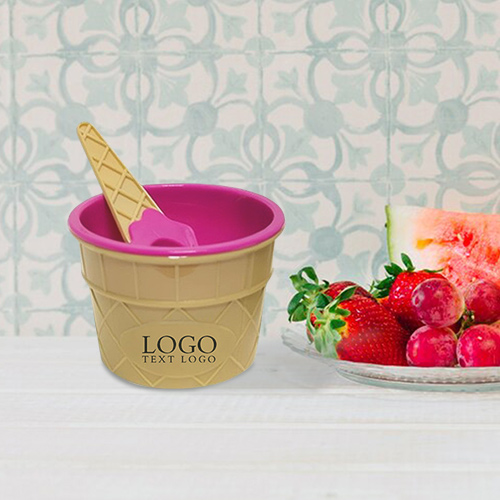 Advertising Ice Cream Bowl and Spoon Set