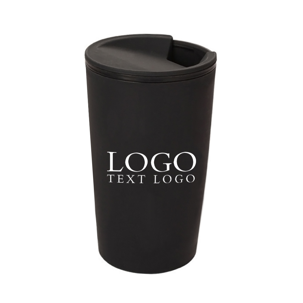 Black Promo 18 OZ Wheat Straw Coffee Cup With Lid With Logo