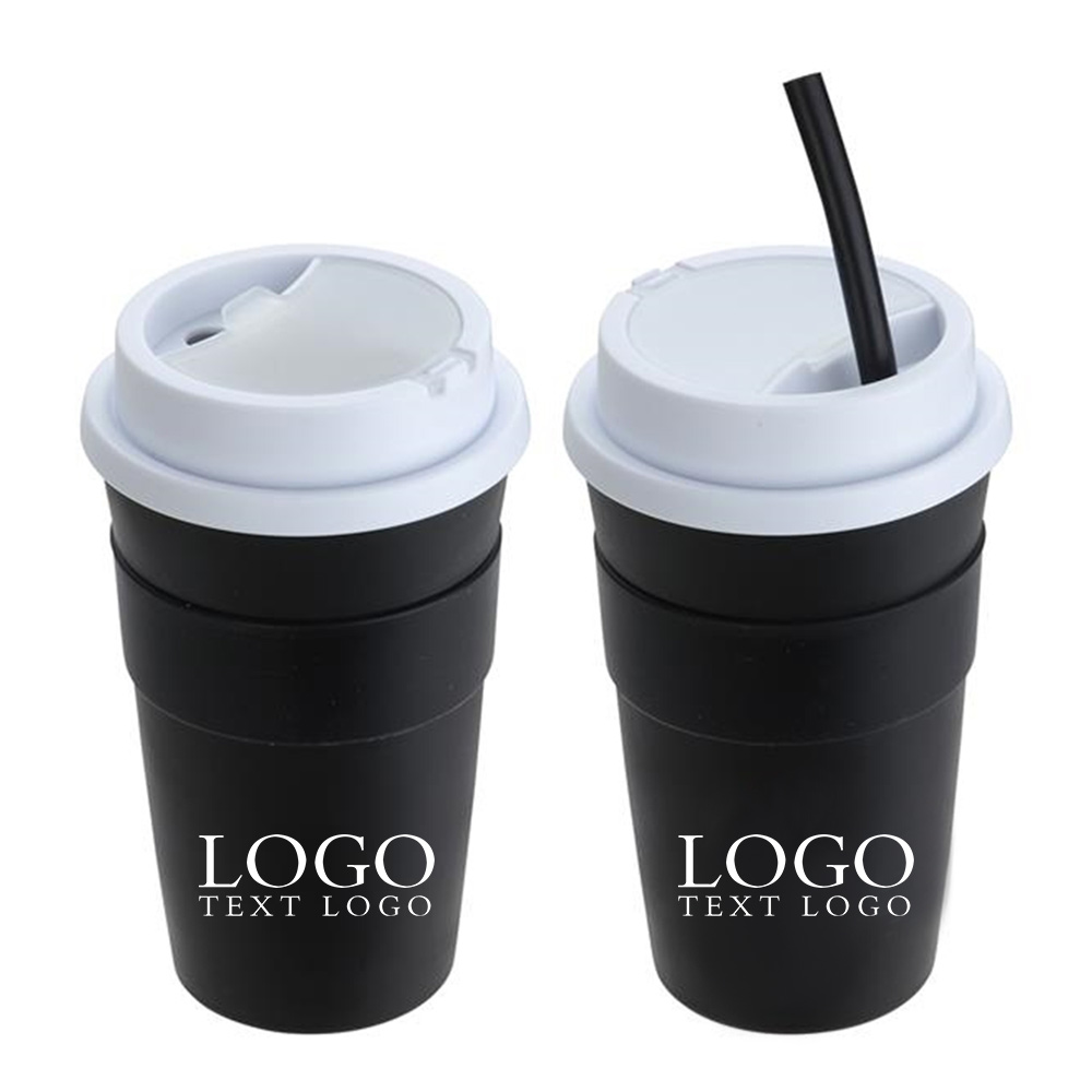 Black Promo Bistro 14 oz Coffee Cup with Silicone Sleeve