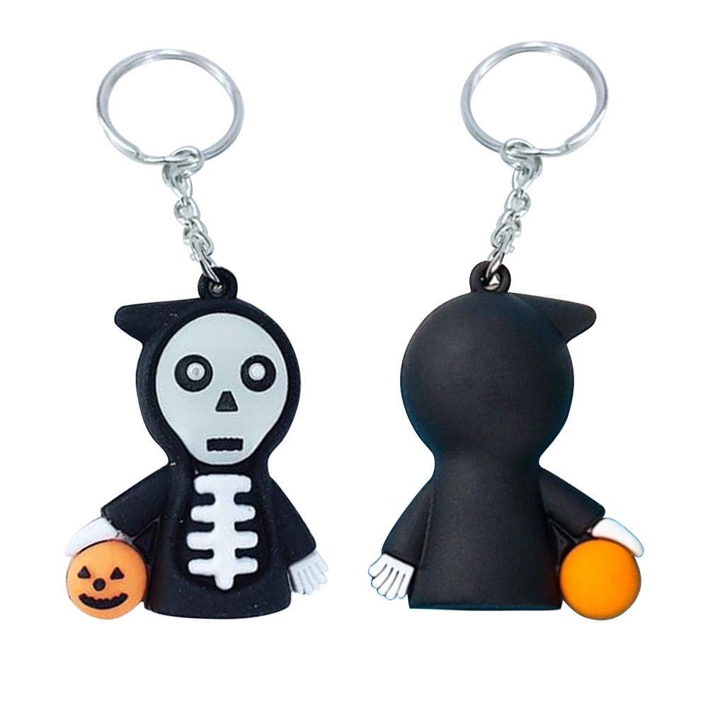 Black Promo Halloween Ghost Skeleton Key Chain