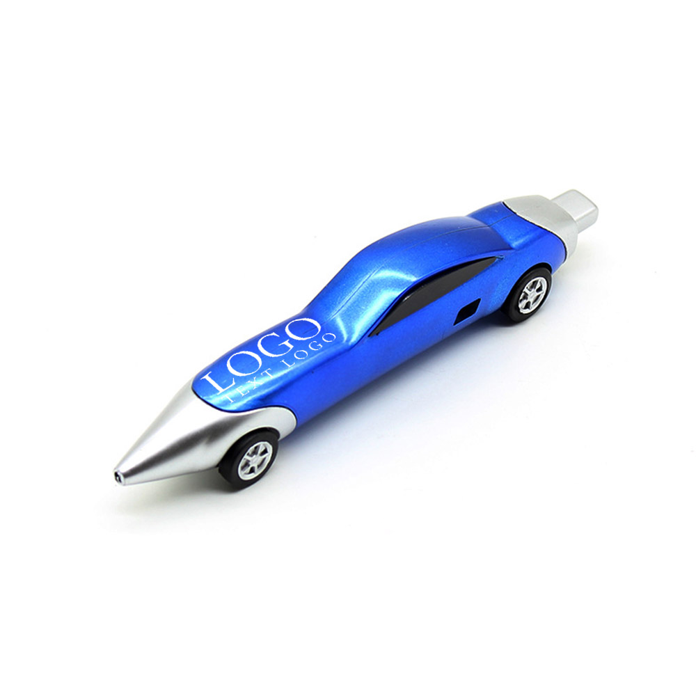 Blue Promo Racing Car Shaped Ballpoint Pen With Logo