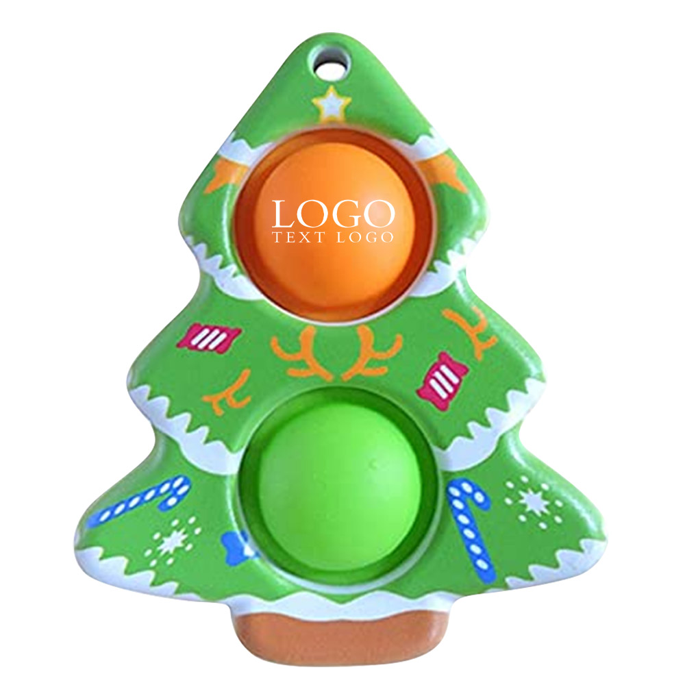 Christmas Fidget Toy Keychain Christmas Tree with Logo