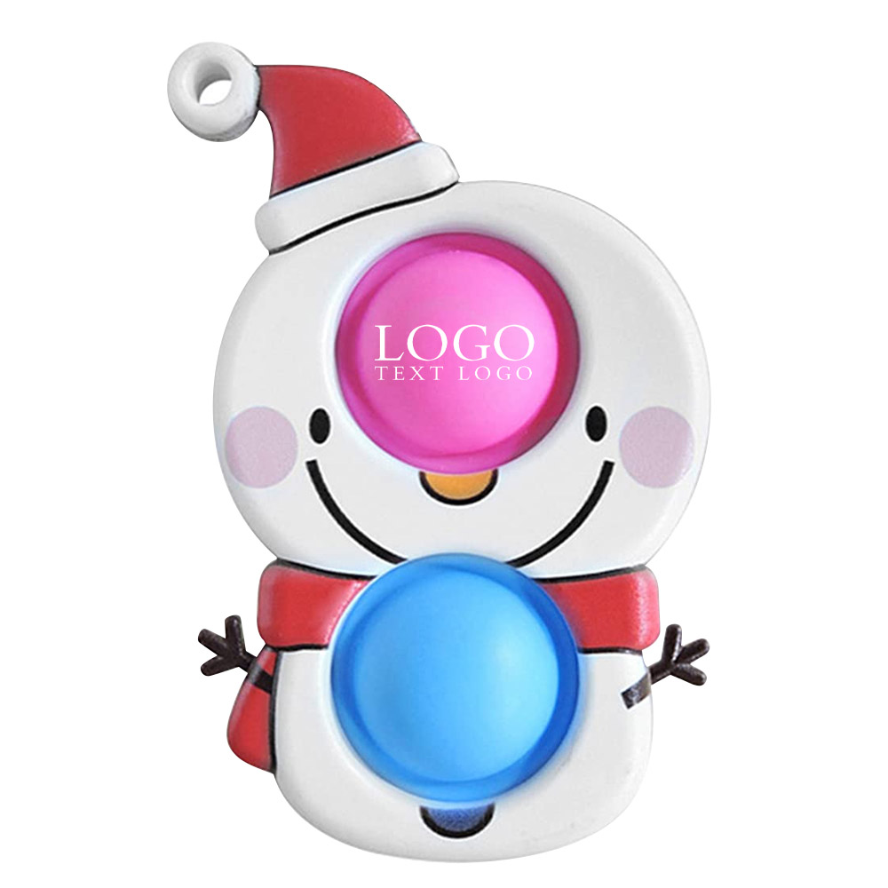 Christmas Fidget Toy Keychain Snowman with Logo