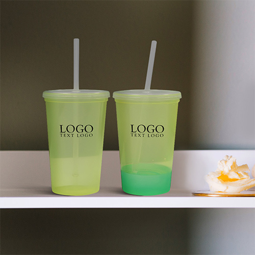 22 Oz Color Changing Tumbler with Straw