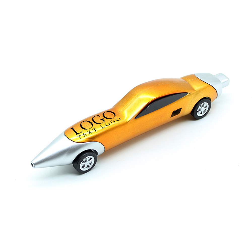 Gold Promo Racing Car Shaped Ballpoint Pen With Logo