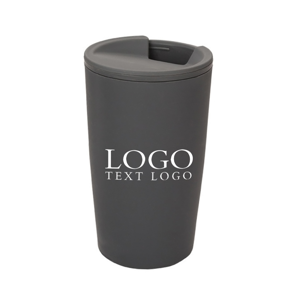 Gray Promo 18 OZ Wheat Straw Coffee Cup With Lid With Logo