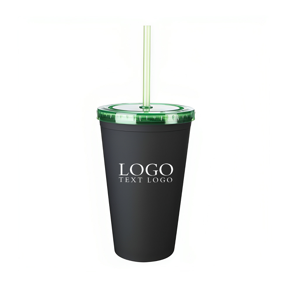 Logo 15 Oz Shimmer  Glitter Tumbler with Green Lid