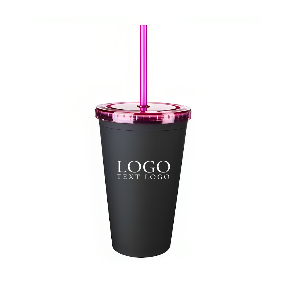 Logo 15 Oz Shimmer  Glitter Tumbler with Pink Lid