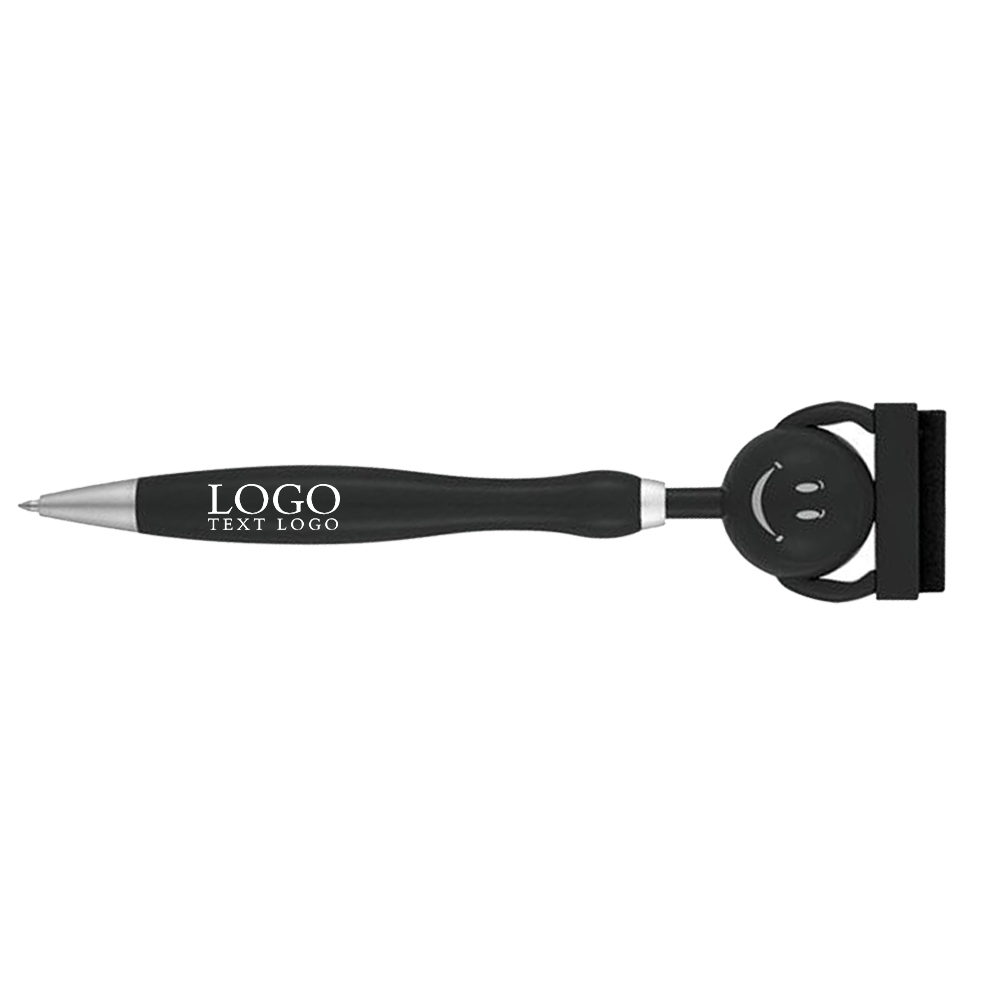 Plastic Screen Buddy Cleaner Pen Black with Logo