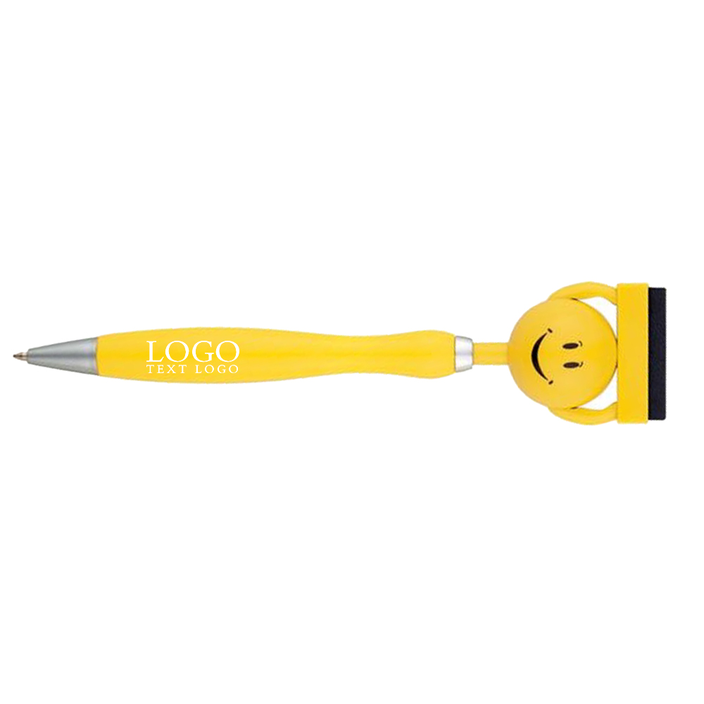 Plastic Screen Buddy Cleaner Pen Yellow with Logo