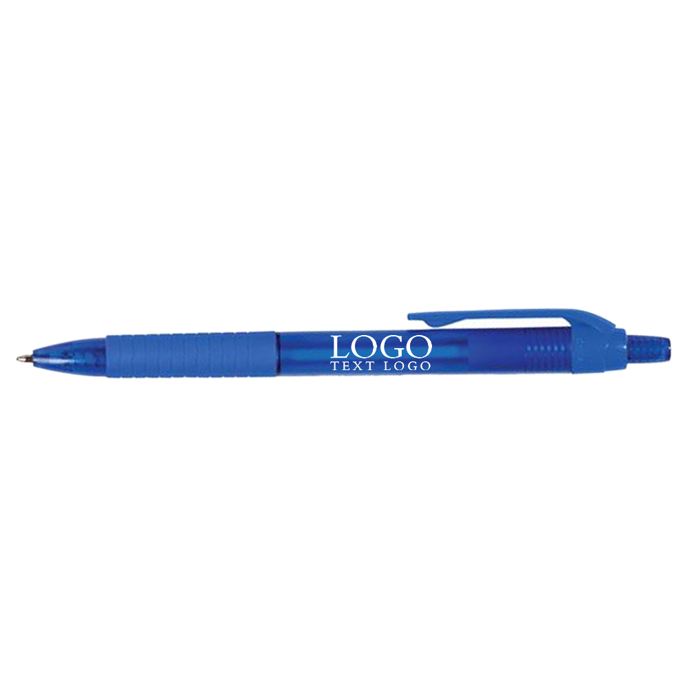 Plunger Echo Pen Translucent Blue with Logo