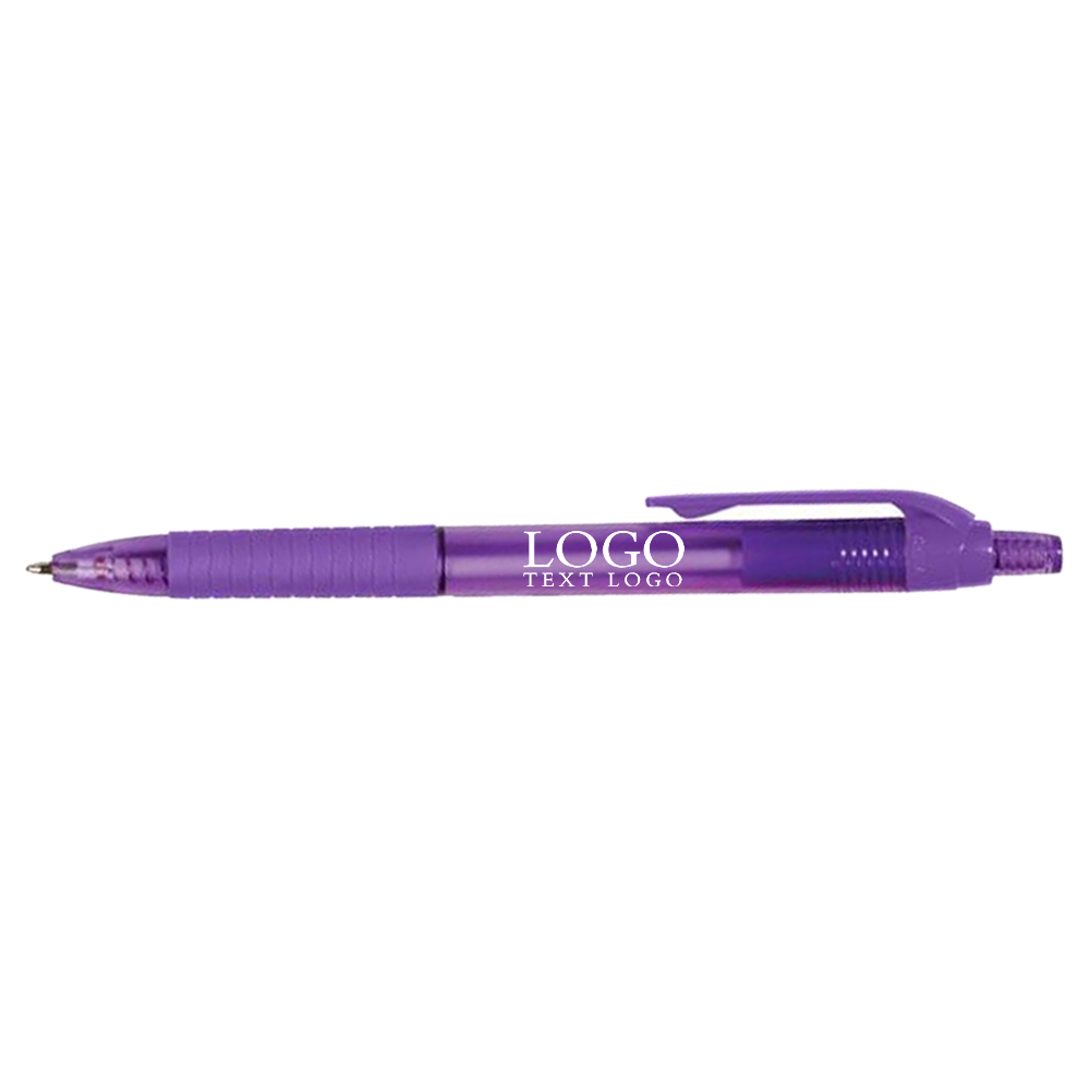 Plunger Echo Pen Translucent Purple with Logo