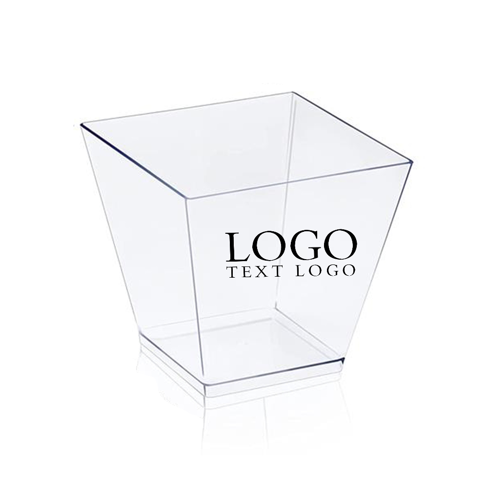 Promo Clear Plastic Derrert Glass With Logo