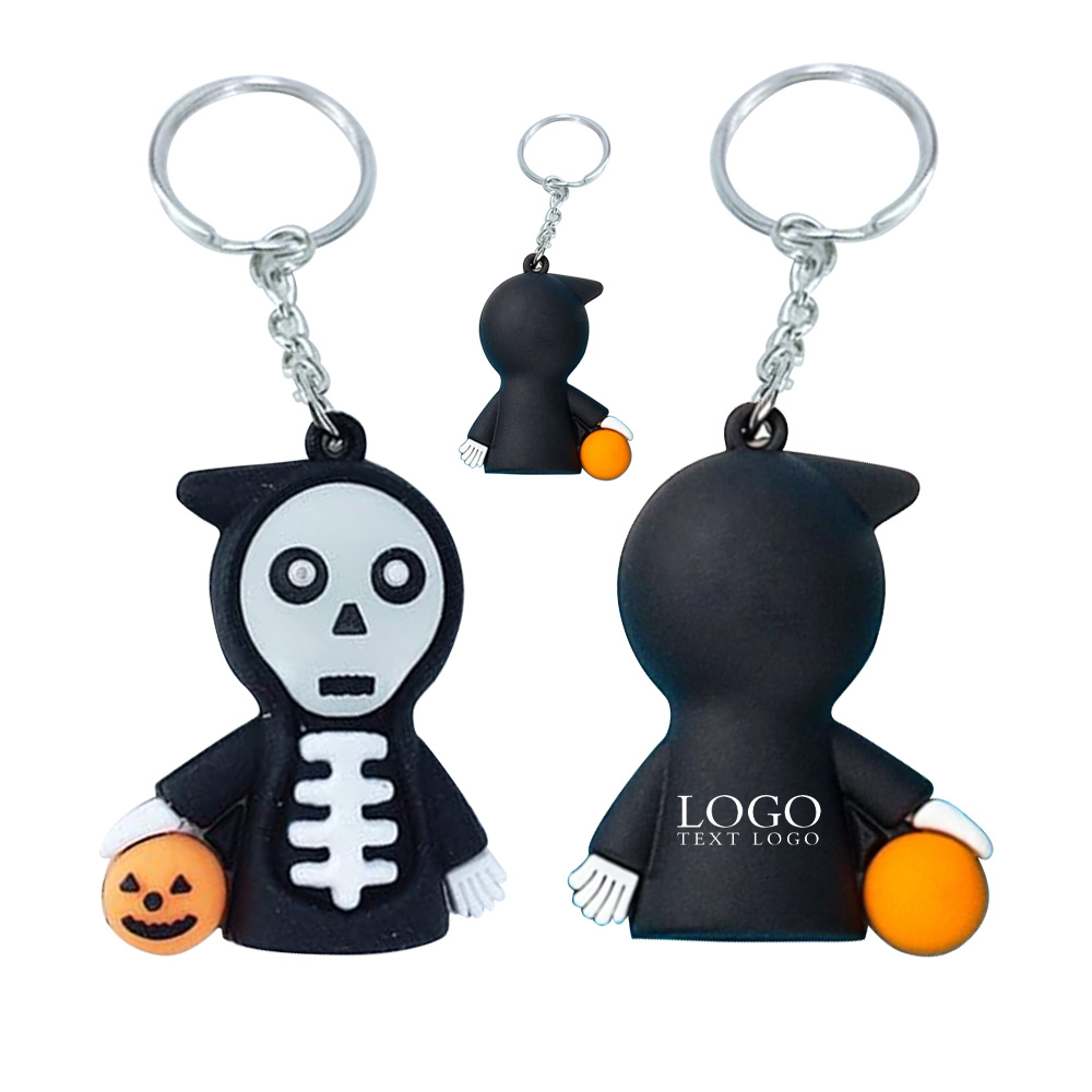 Promo Halloween Ghost Skeleton Key Chain Group