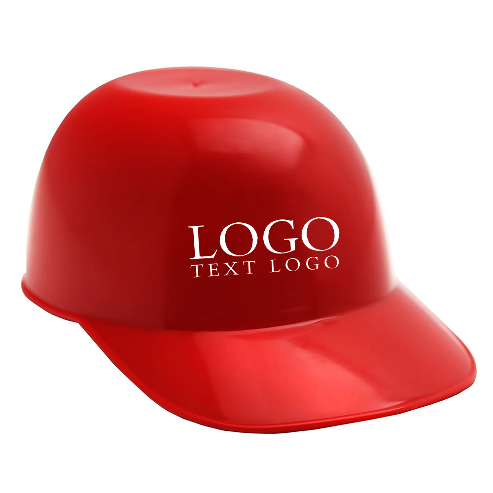 Red Promo Mini Baseball Helmet Ice Cream Bowl With Logo