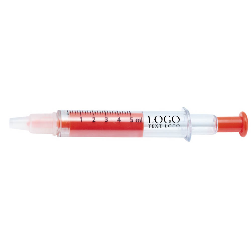Red Promo Multi Colors Syringe Highlighter Pens With Logo