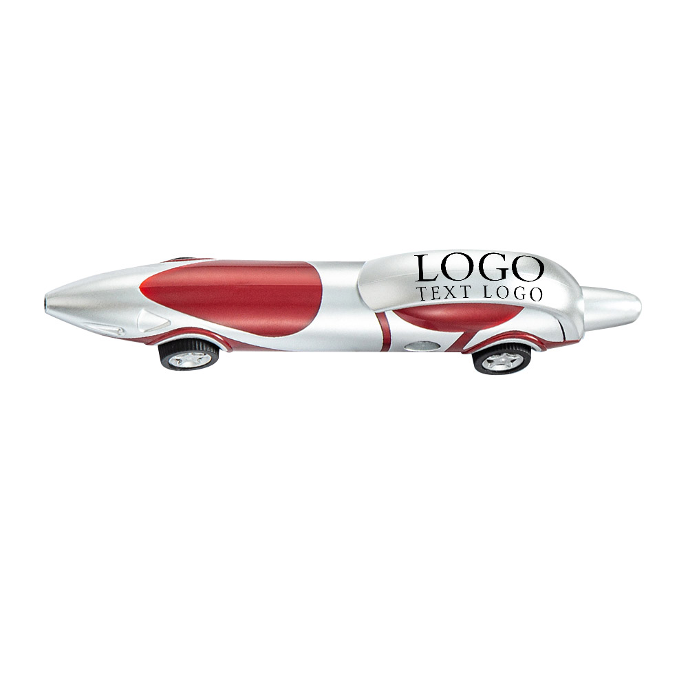 Red Promo Race Car Ballpoint Clicker Pen With Logo
