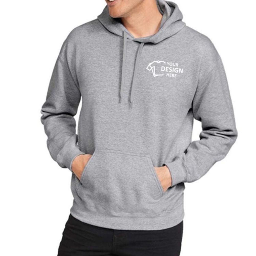 Rs Sport Gray Promo Adult Softstyle® Fleece Pullover Hooded With Logo Rs Sport Gray Promo Adult Softstyle® Fleece Pullover Hooded With Logo