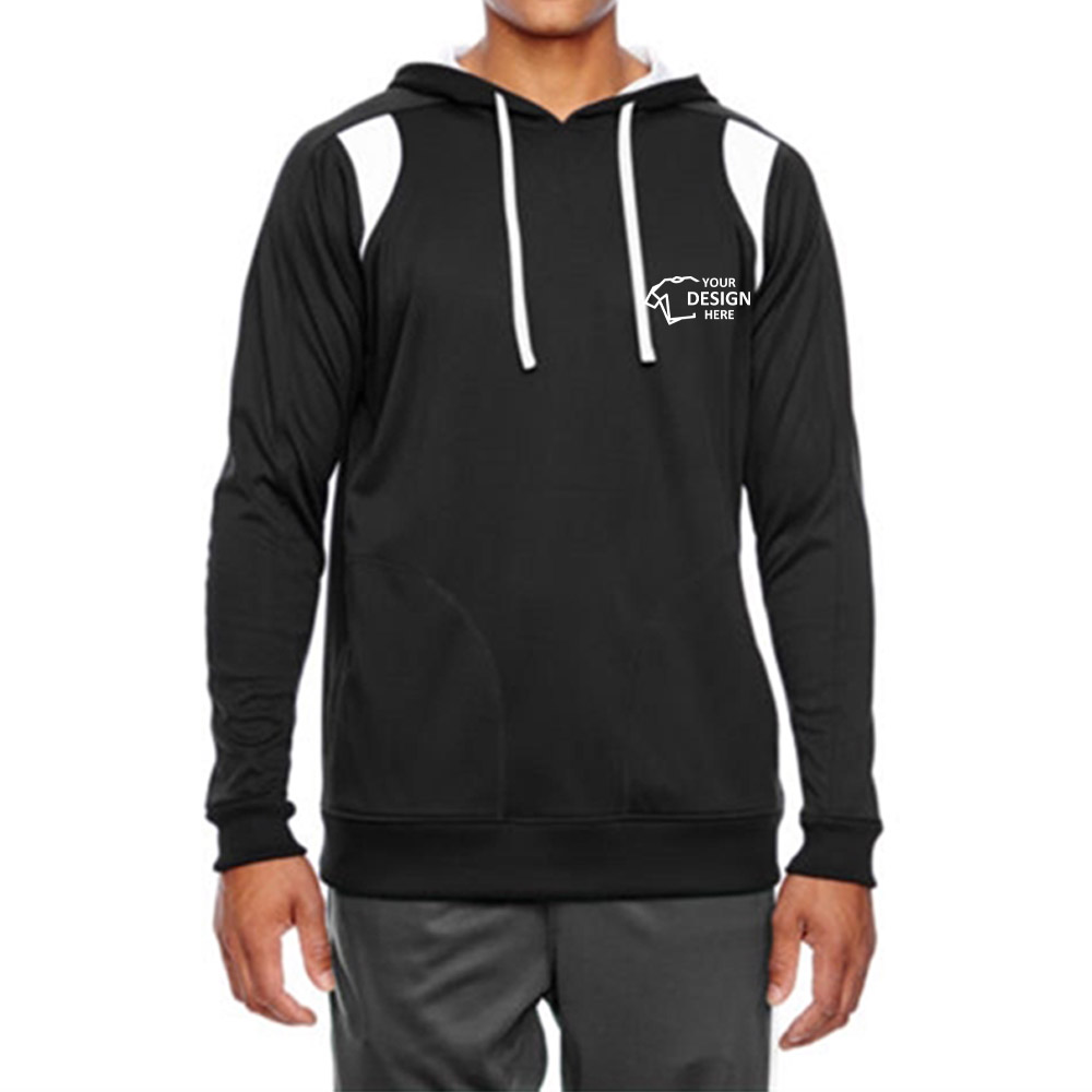 Team 365 Men's Performance Hoodie Black with Logo