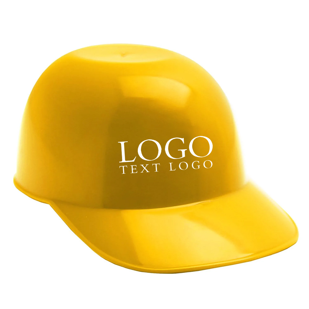 Yellow Promo Mini Baseball Helmet Ice Cream Bowl With Logo