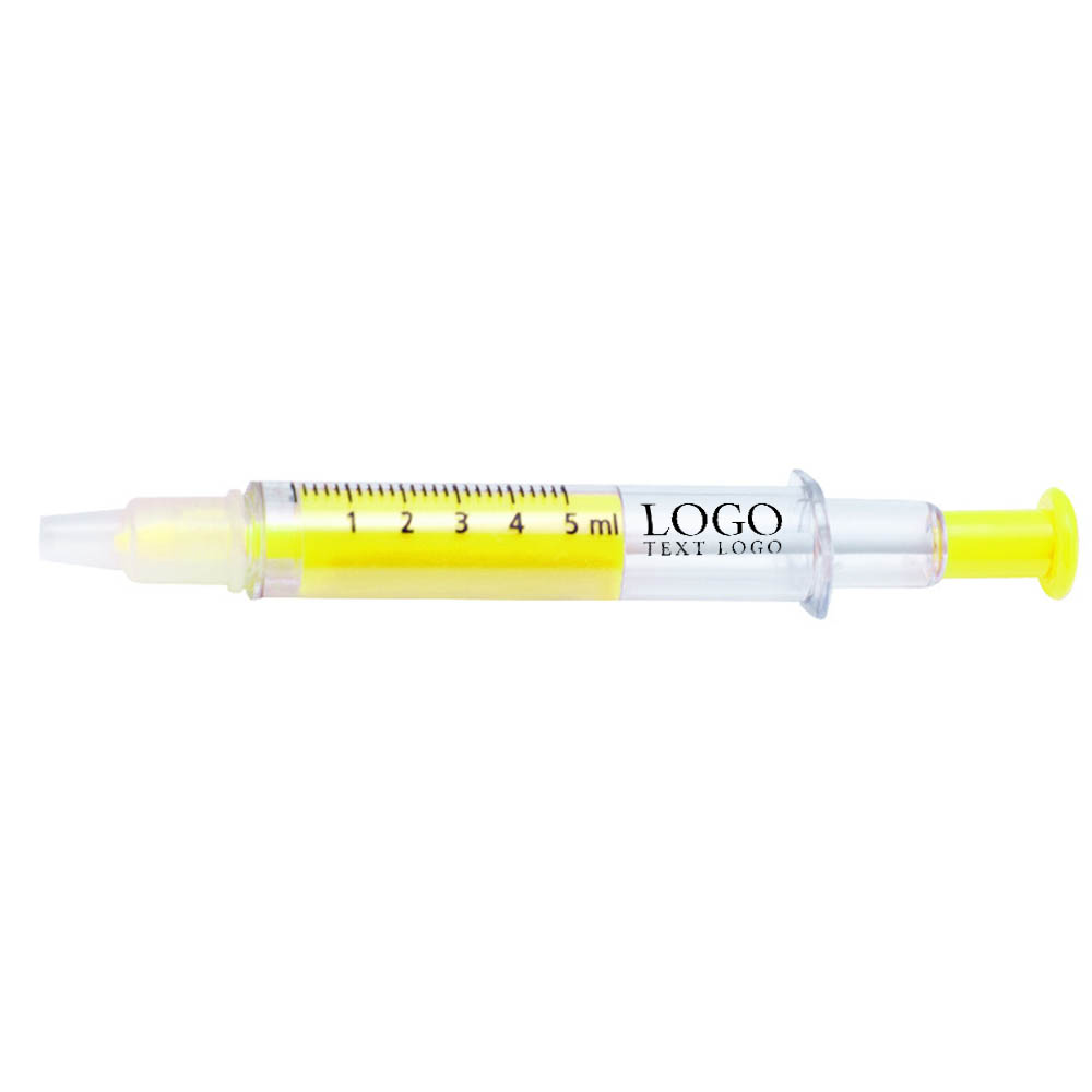 Yellow Promo Multi Colors Syringe Highlighter Pens With Logo