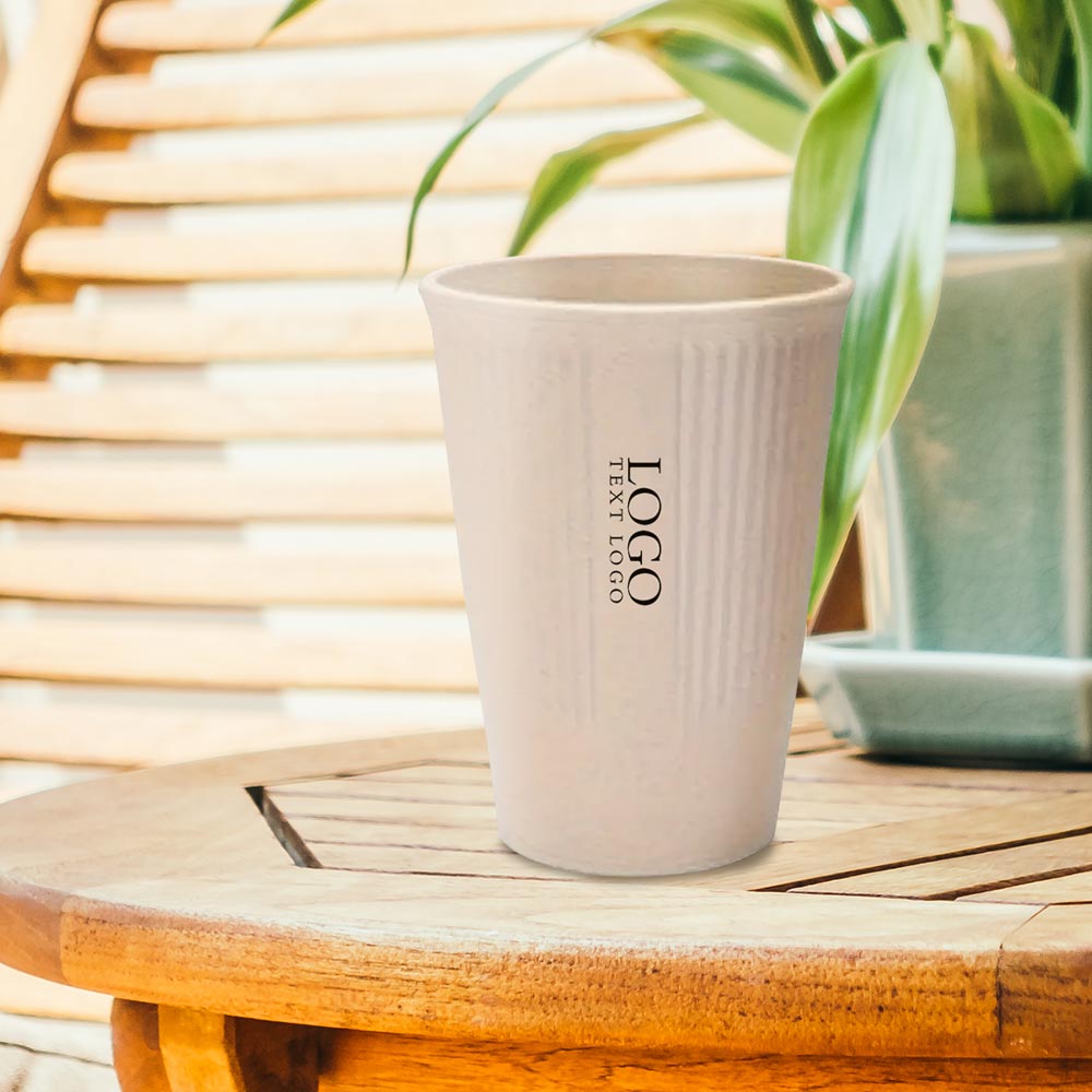 Your Promo 12oz Wheat Straw Cups Reusable Drinking Glasses