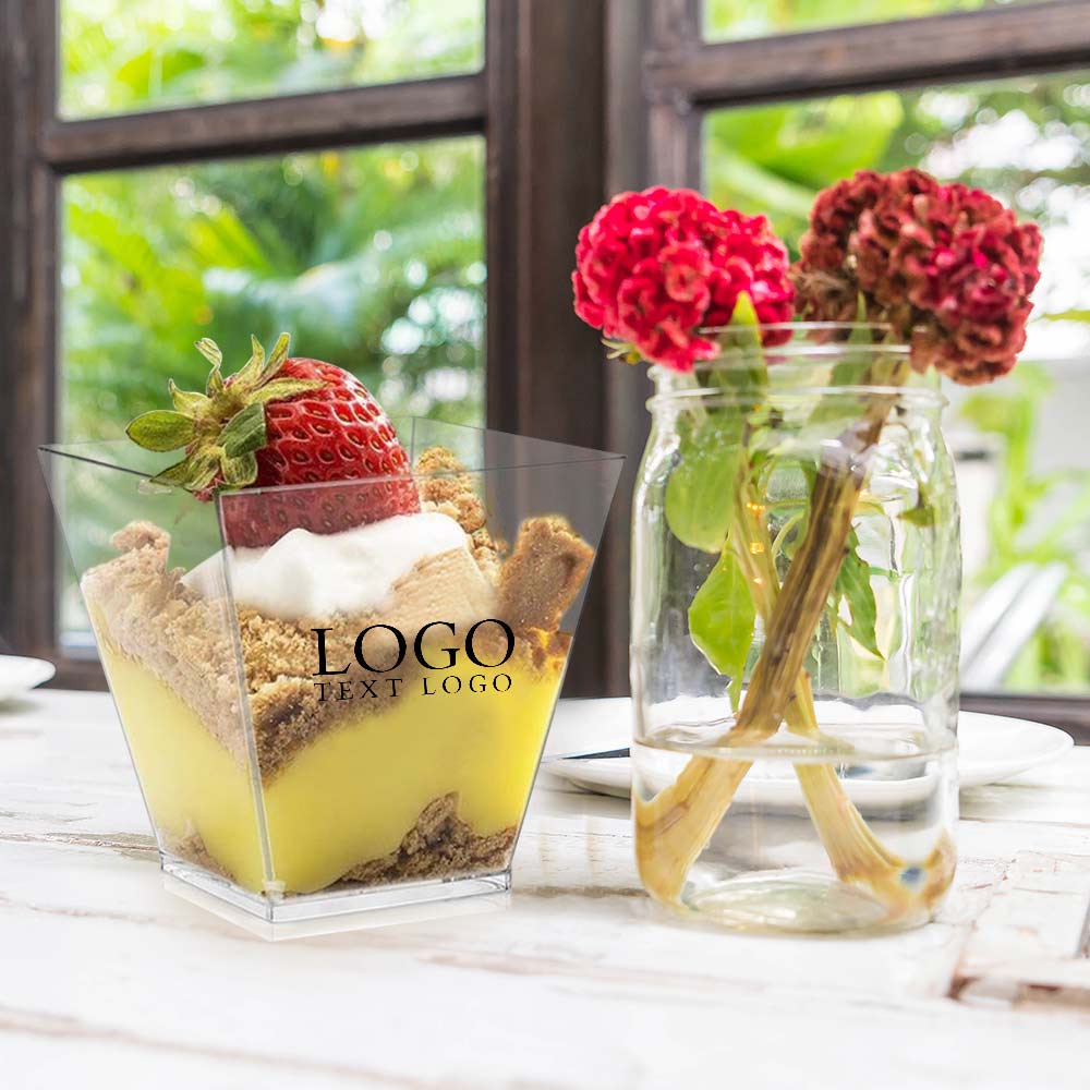 Your Promo Clear Plastic Derrert Glass