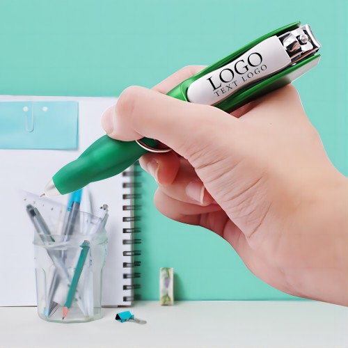 Promo Folding Ballpoint Pen With Nail Clipper