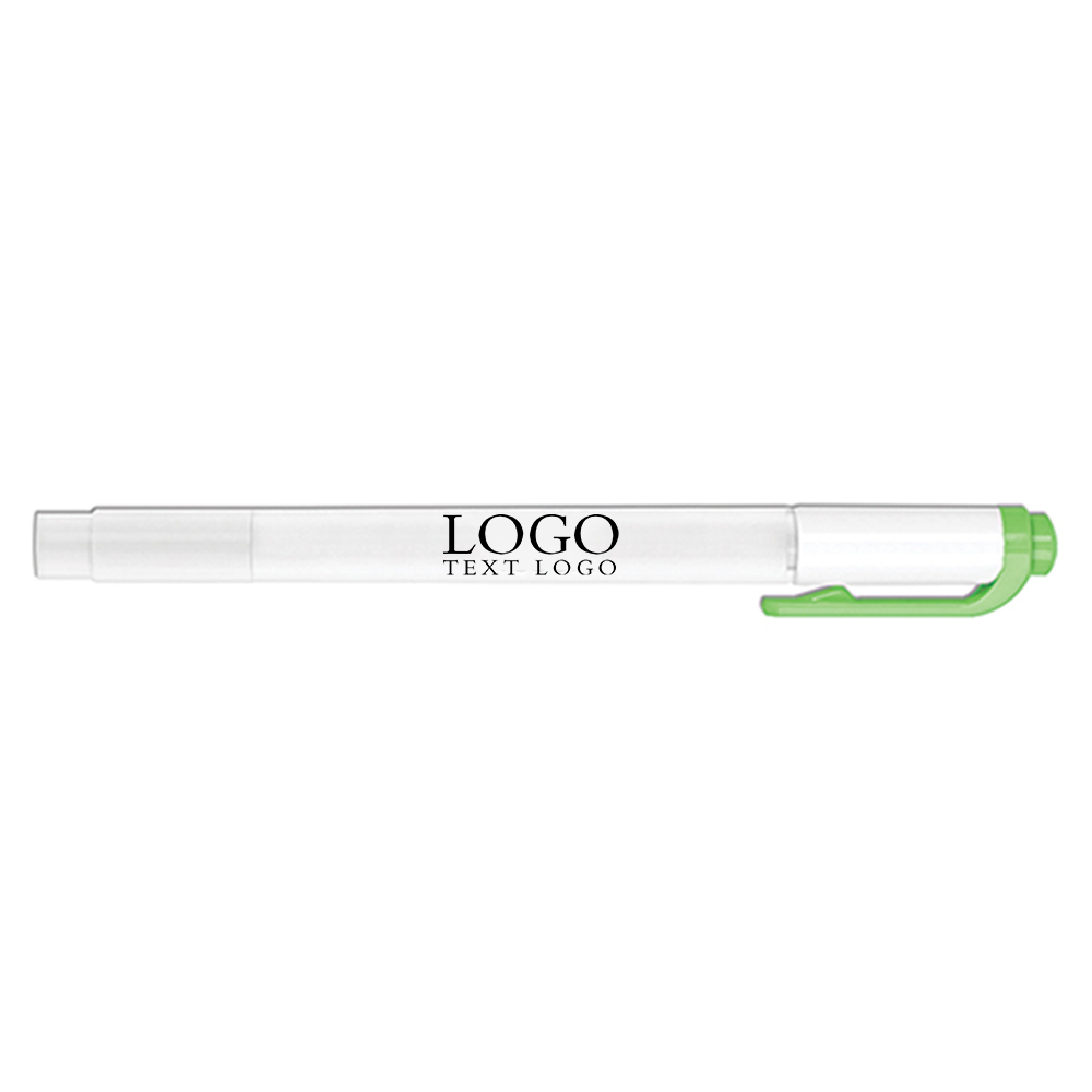 Zebra Double Ended Highlighter and Marker Green with Logo