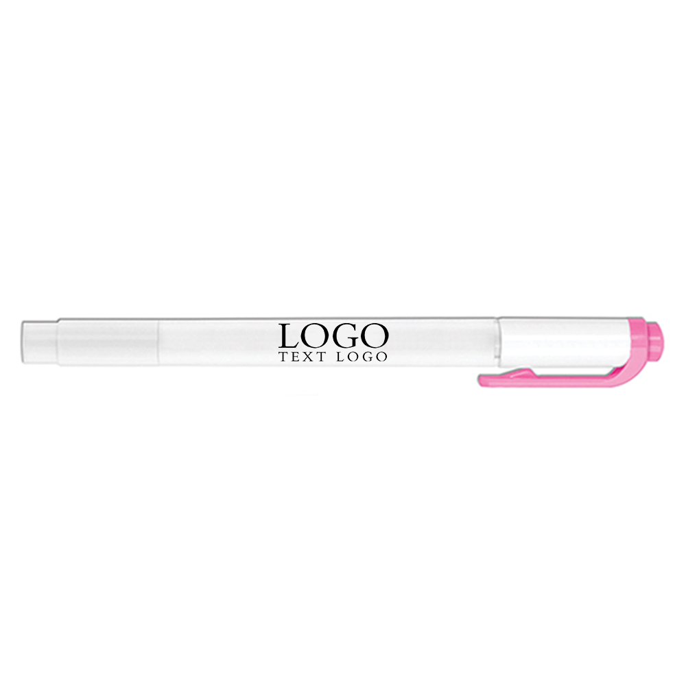 Zebra Double Ended Highlighter and Marker Pink with Logo