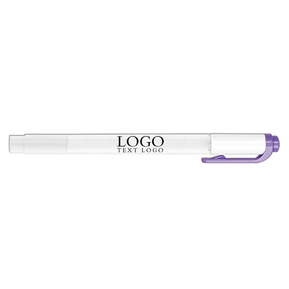 Zebra Double Ended Highlighter and Marker Purple with Logo