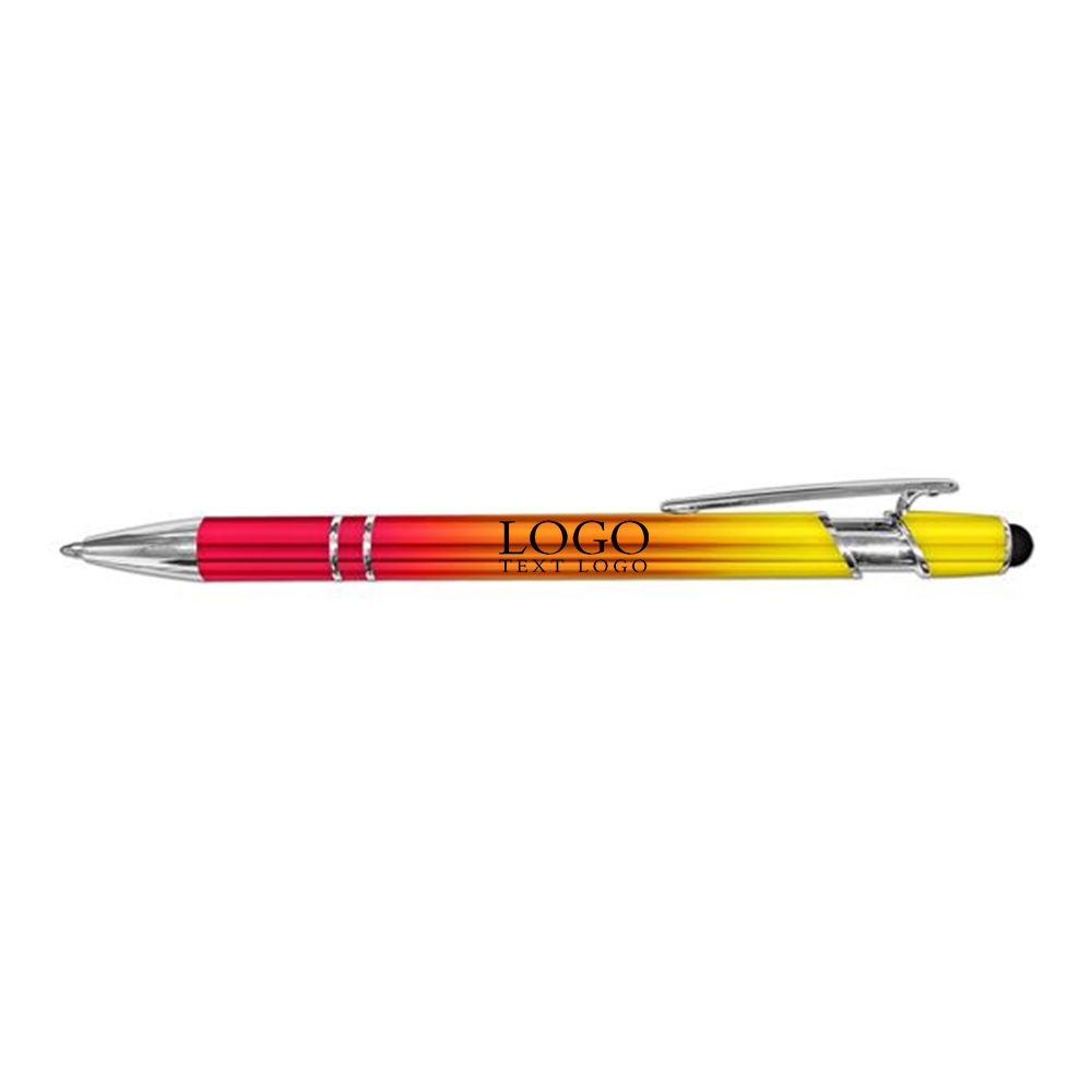 iWriter Metal Stylus Ball Point Pen Red Orange Yellow with Logo