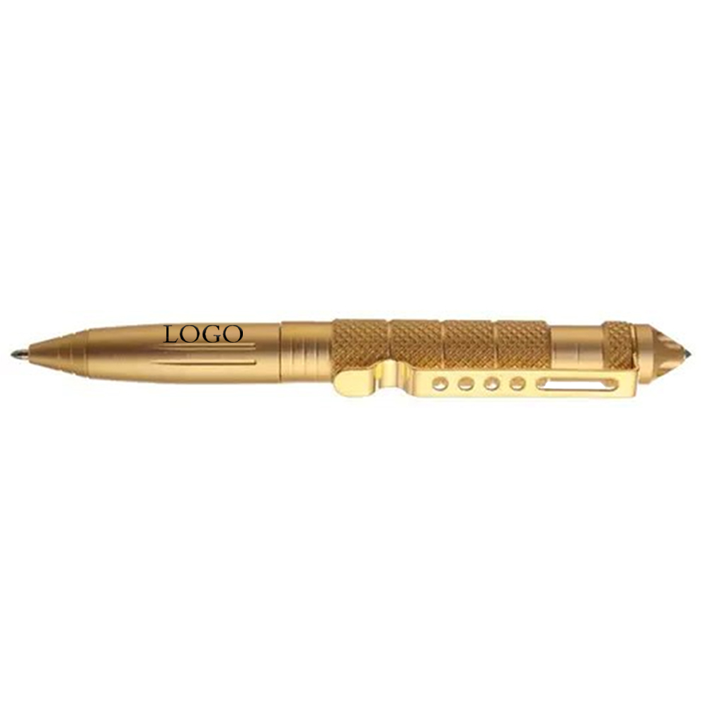 Alloy B2 Tactical Pen Gold with Logo