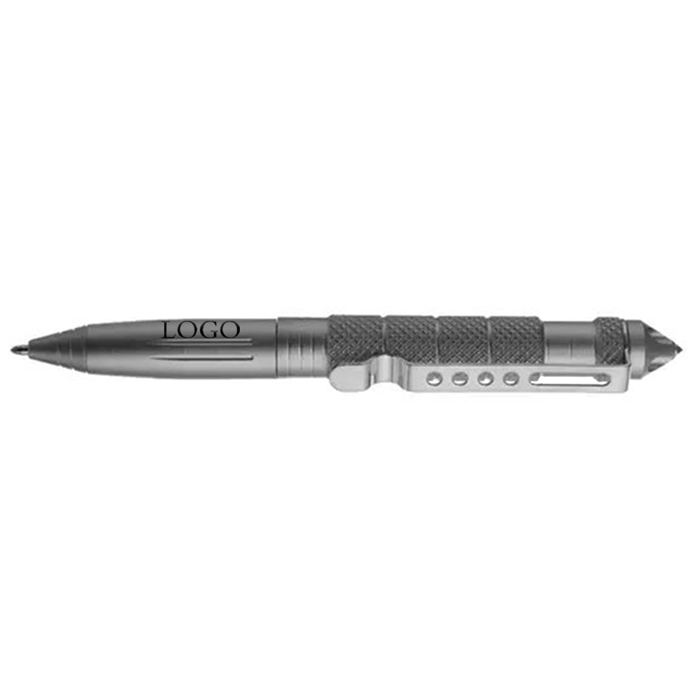 Alloy B2 Tactical Pen Gray with Logo