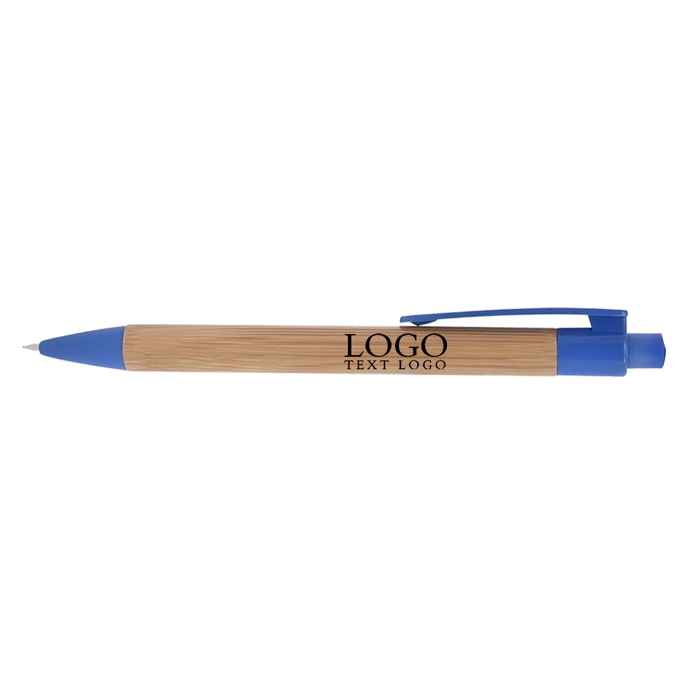 Bamboo Wheat Writer Pen Blue with Logo