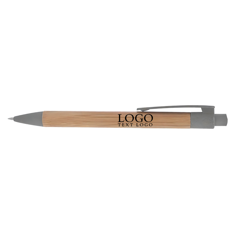 Bamboo Wheat Writer Pen Gray with Logo