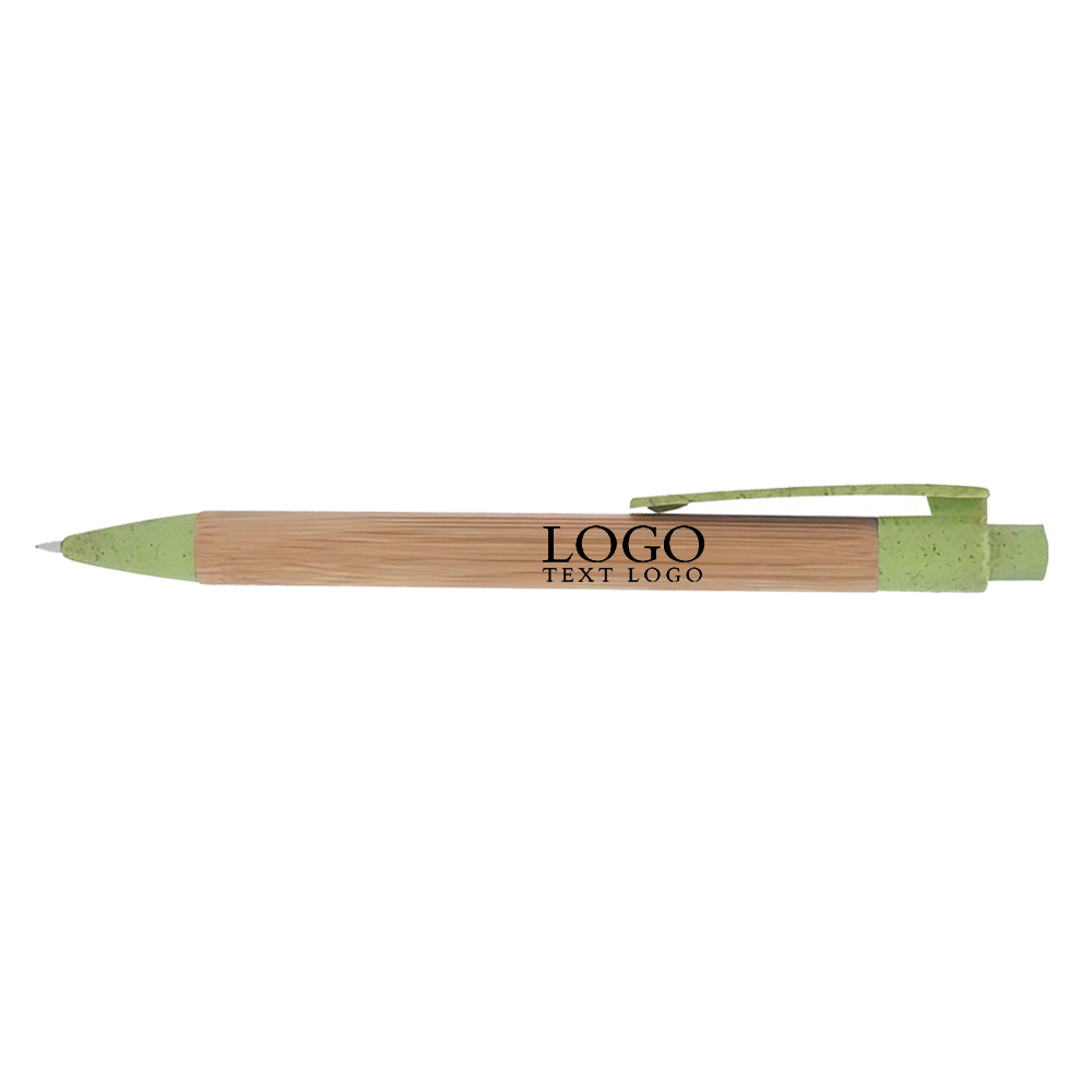 Bamboo Wheat Writer Pen Lime with Logo