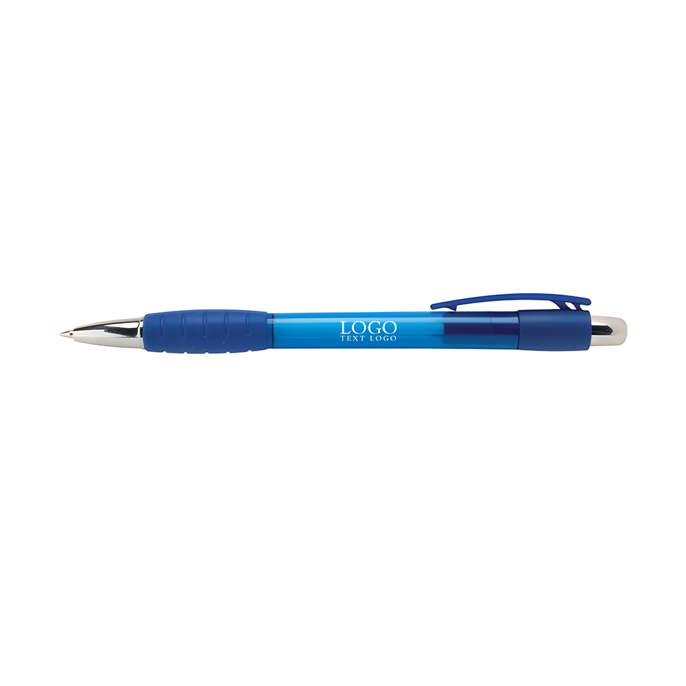 Belize Plastic Ballpoint Pen Blue with Logo
