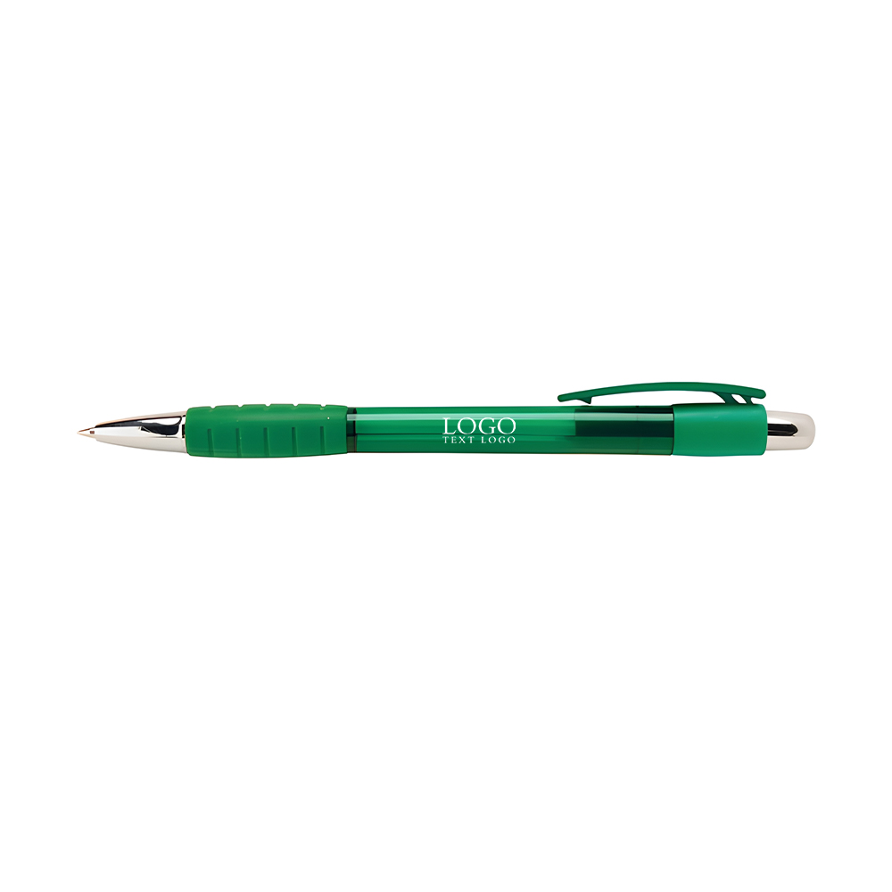 Belize Plastic Ballpoint Pen Green with Logo
