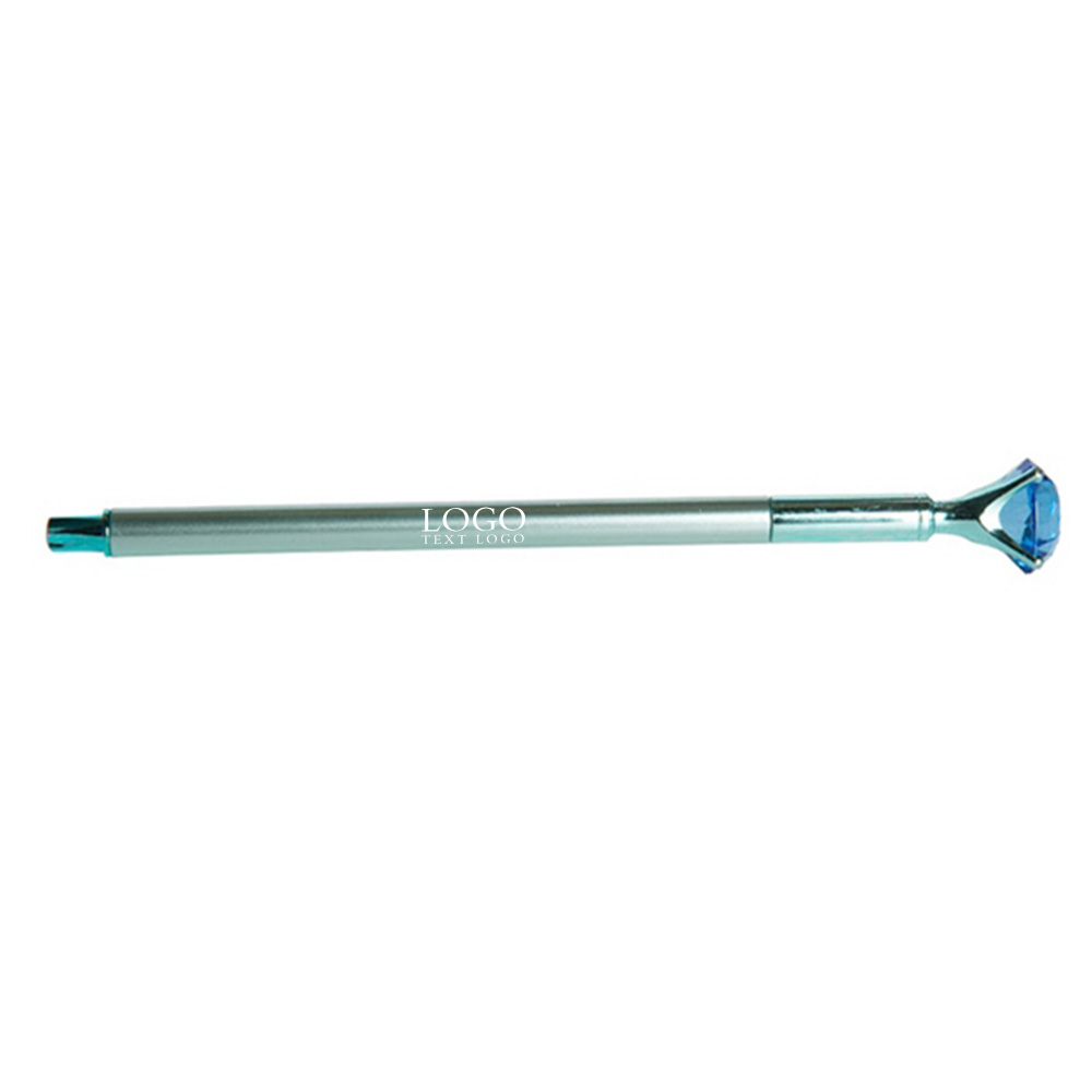 Blauwe Promo Diamond Gel Pen Met Logo
