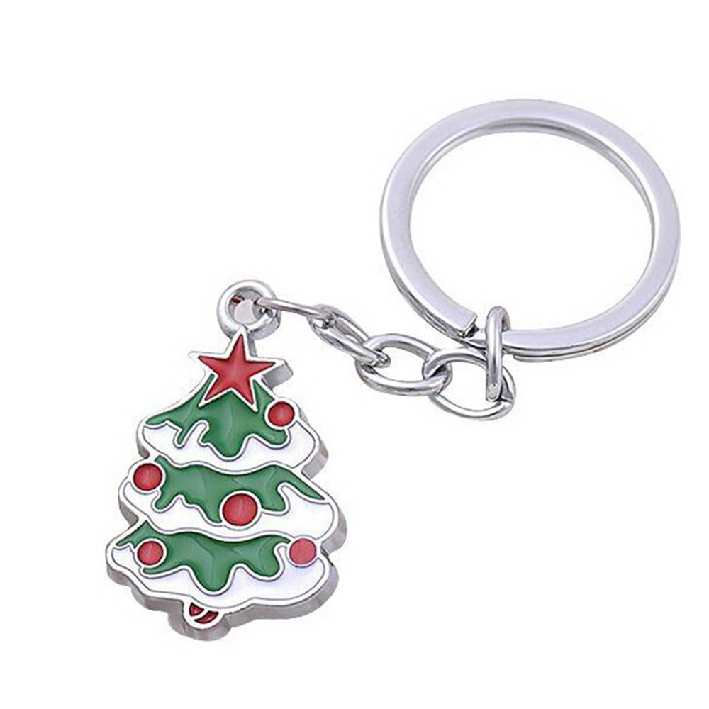 Christmas Metal Tree Key Chain Front